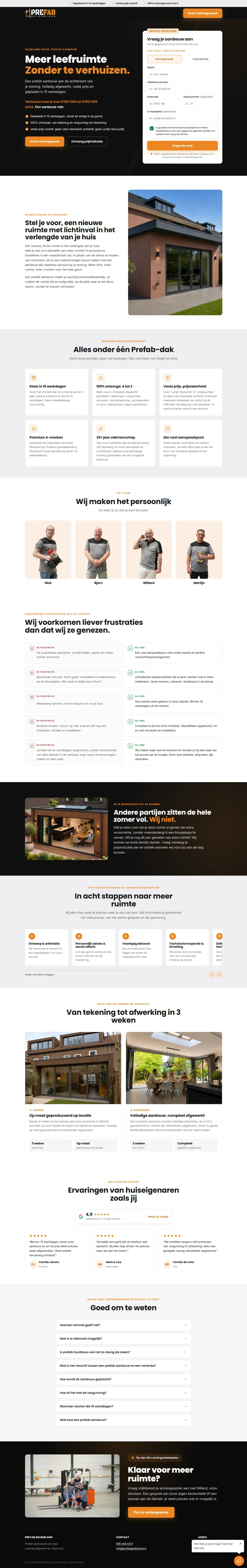 Landingspagina Prefab Gelderland