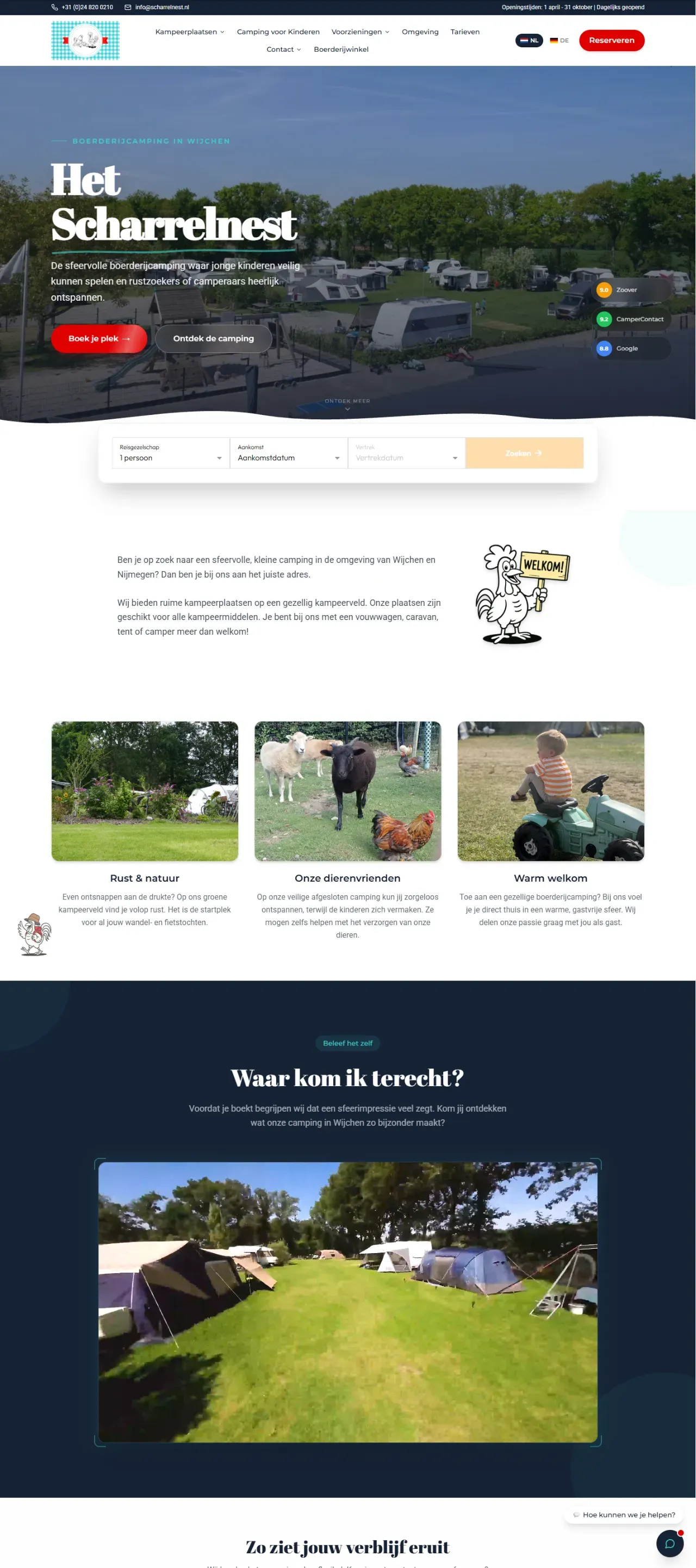Website Camping Het Scharrelnest