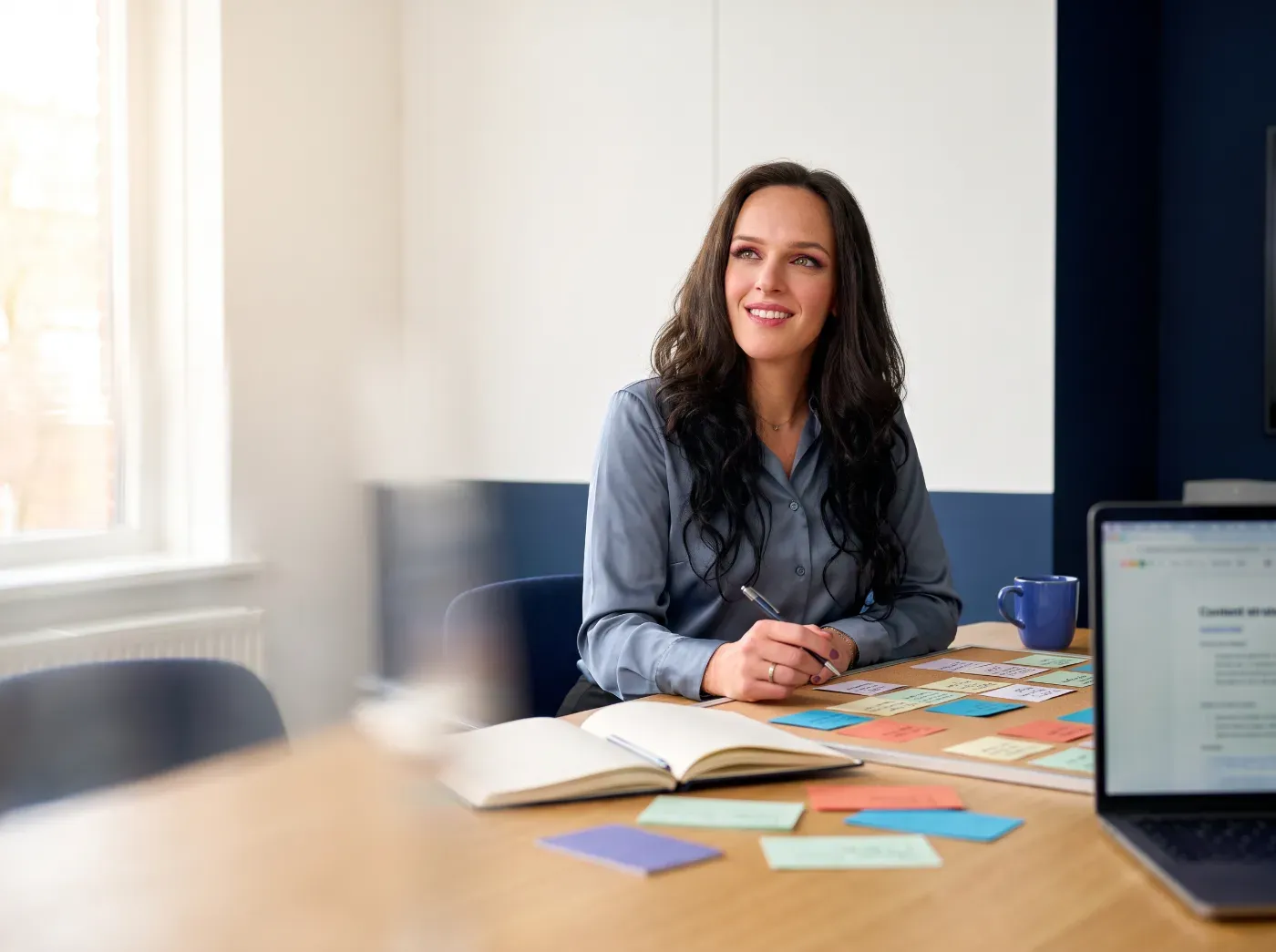 Anne Fleur werkt de contentplanning uit